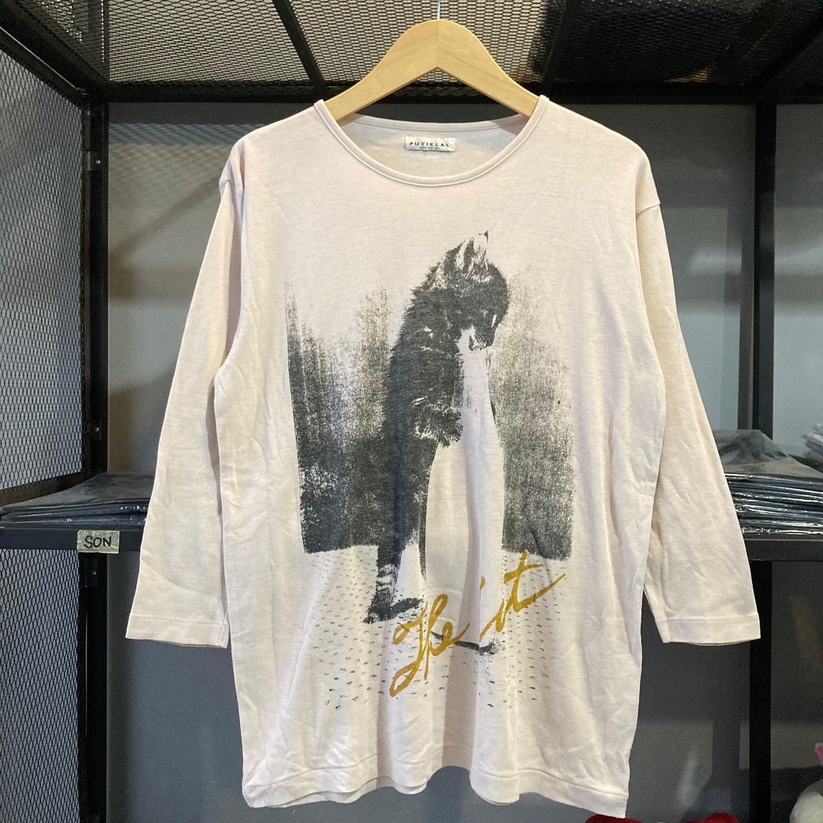 Japanese Brand × Vintage × Visvim Vintage Y2K The Cat Graphic 3/4 Sleeve Japanese Casual Tee Size XL / US 12-14 / IT 48-50 - 1 Thumbnail