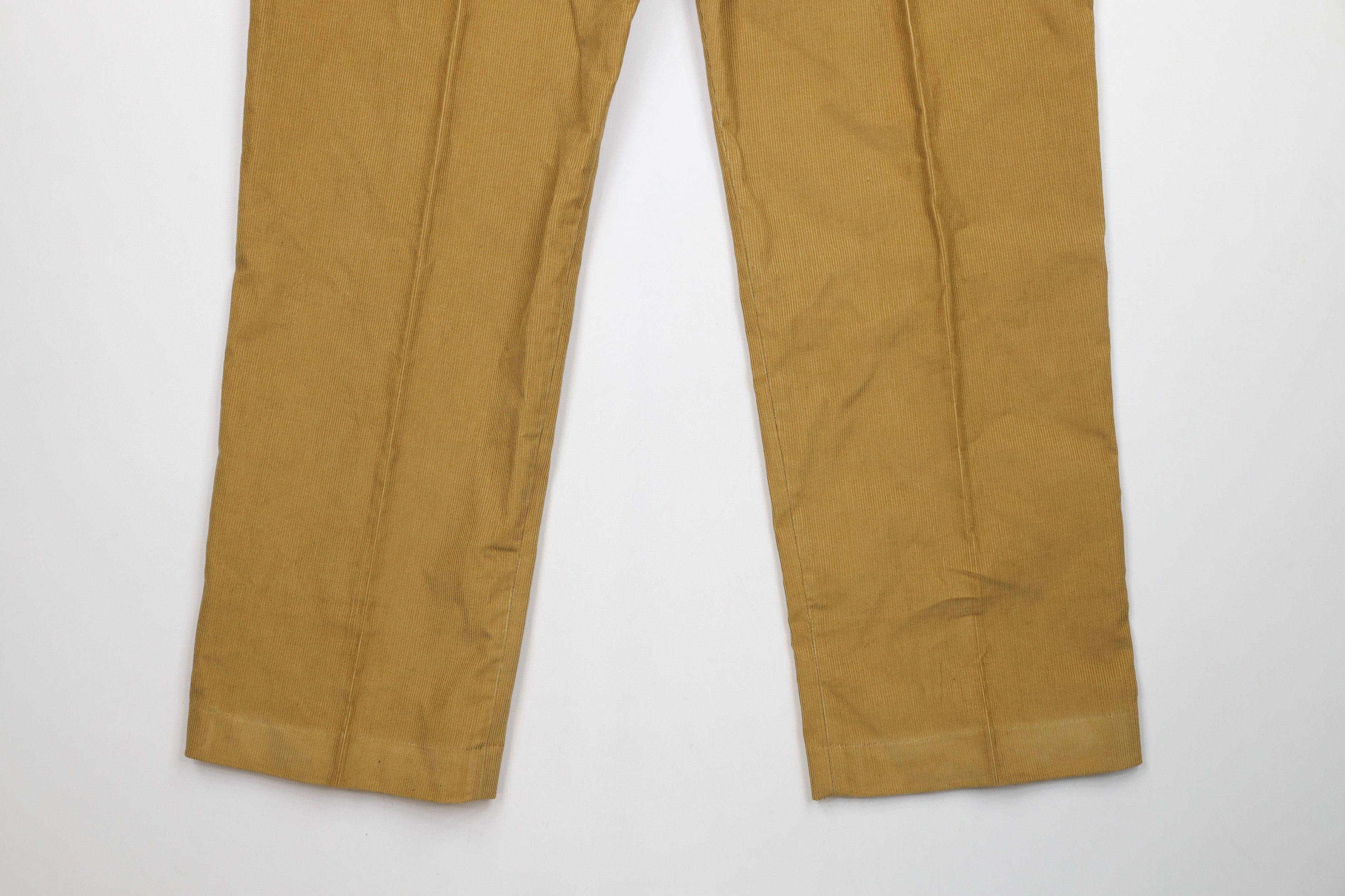 Lands' End × Vintage Vintage 90s Lands End Wide Leg Corduroy Chino Pants Beige Size US 40 / EU 56 - 10 Thumbnail