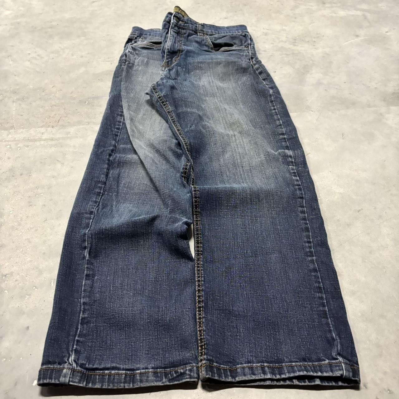 Japanese Brand × Vintage Crazy Vintage Y2K/2000s Grunge Dark Wash Denim Jeans! Size US 34 / EU 50 - 3 Thumbnail