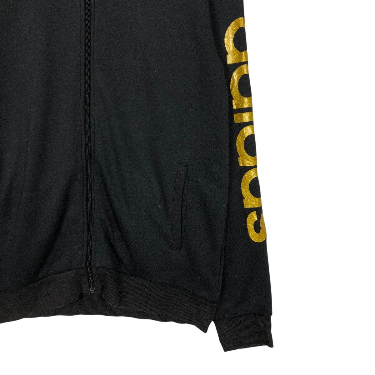 Adidas 📌Rich Black Vintage Zipper Jacket Adidas Size US L / EU 52-54 / 3 - 6 Thumbnail