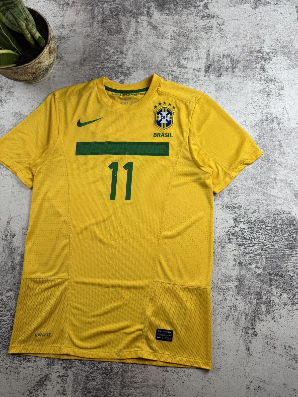 Nike Brasil 2011 2012 Brazil Neymar JR. National Soccer Football T Shirt Jersey Tee Size US S / EU 44-46 / 1 - 4 Thumbnail