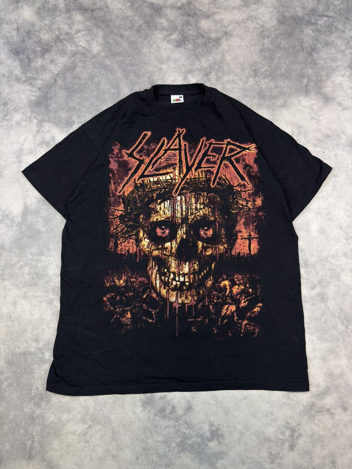 Band Tees × Vintage Slayer T shirt vintage band rock Metal opium affliction 90s Size US L / EU 52-54 / 3 - 1 Thumbnail
