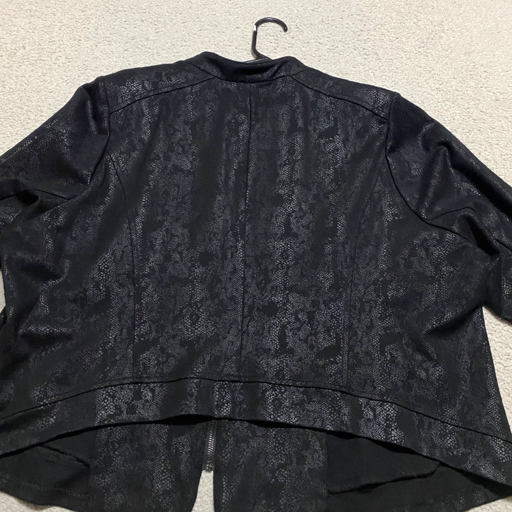 Torrid Torrid Jacket Womens 4X Plus Snakeskin Print Full Zip Moto Black Size XXL / US 16-18 / IT 52-54 - 2 Thumbnail