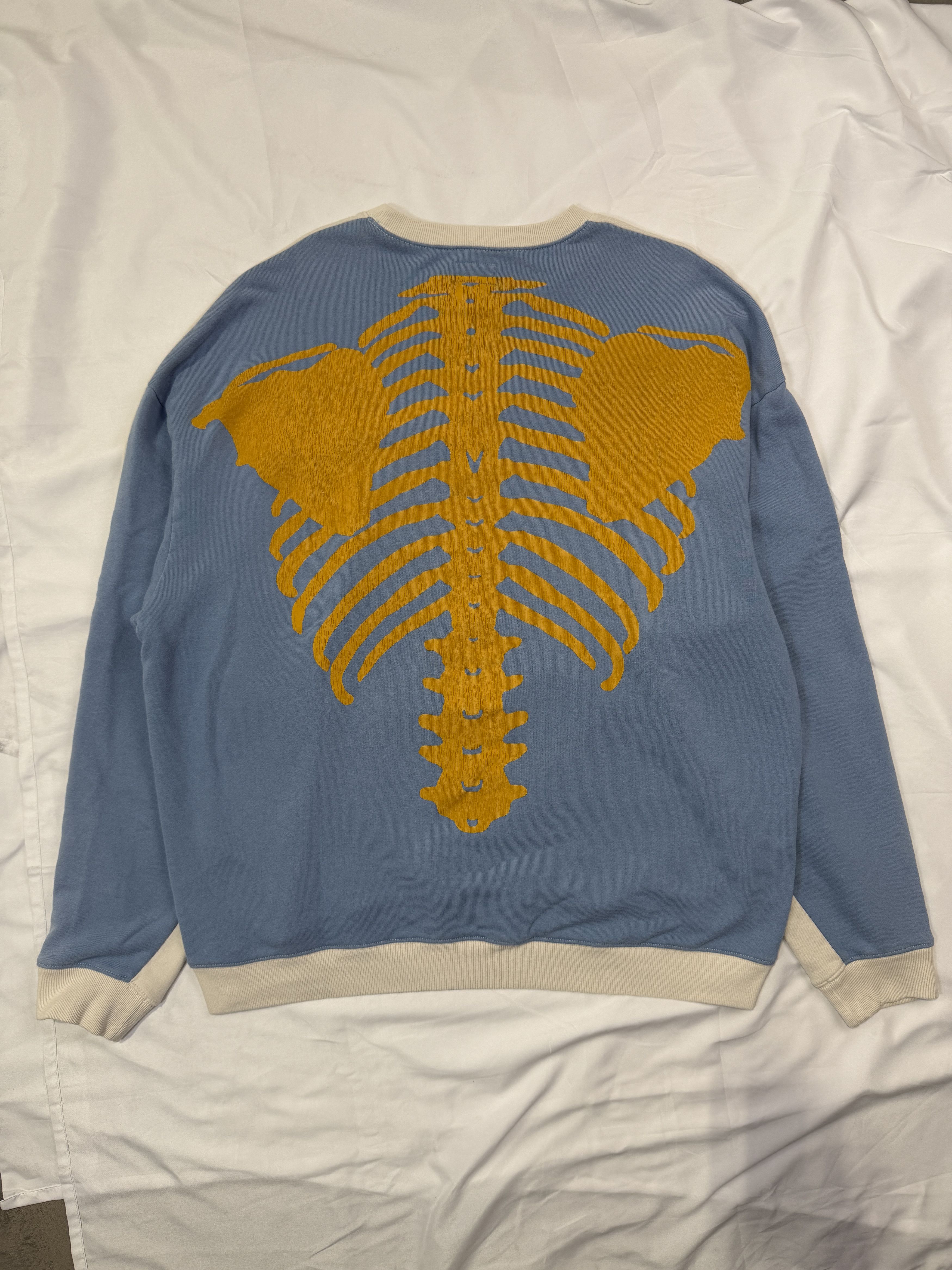 Kapital Kapital Bone Skeleton 2 Tone Blue Crewneck Sweatshirt Size US L / EU 52-54 / 3 - 1 Thumbnail