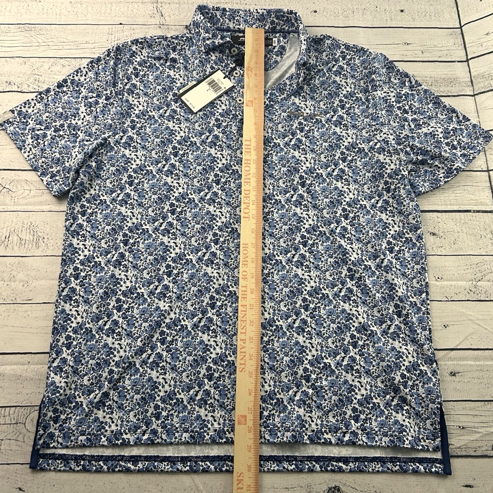 RLX Ralph Lauren VINTAGE RLX Ralph Lauren SHIRT Men Large Blue Floral Golf Polo Shirt Mens L Blue Floral RLX Polo Size US L / EU 52-54 / 3 - 5 Thumbnail