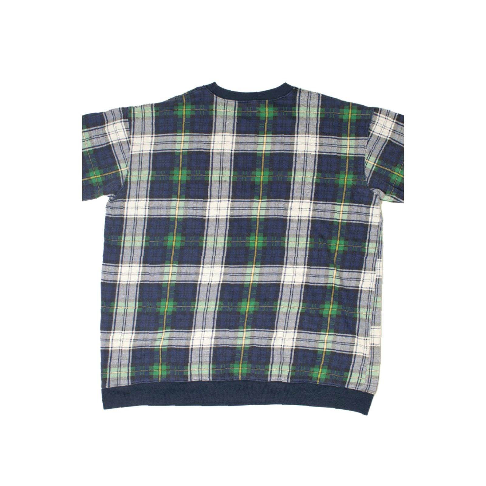 Vintage VINTAGE XXXL Navy Green Plaid Crewneck Sweatshirt Pullover Sweatshirts Unisex Adults Green 1990s Mens Womens Girls Boys Size US XXL / EU 58 / 5 - 3 Thumbnail