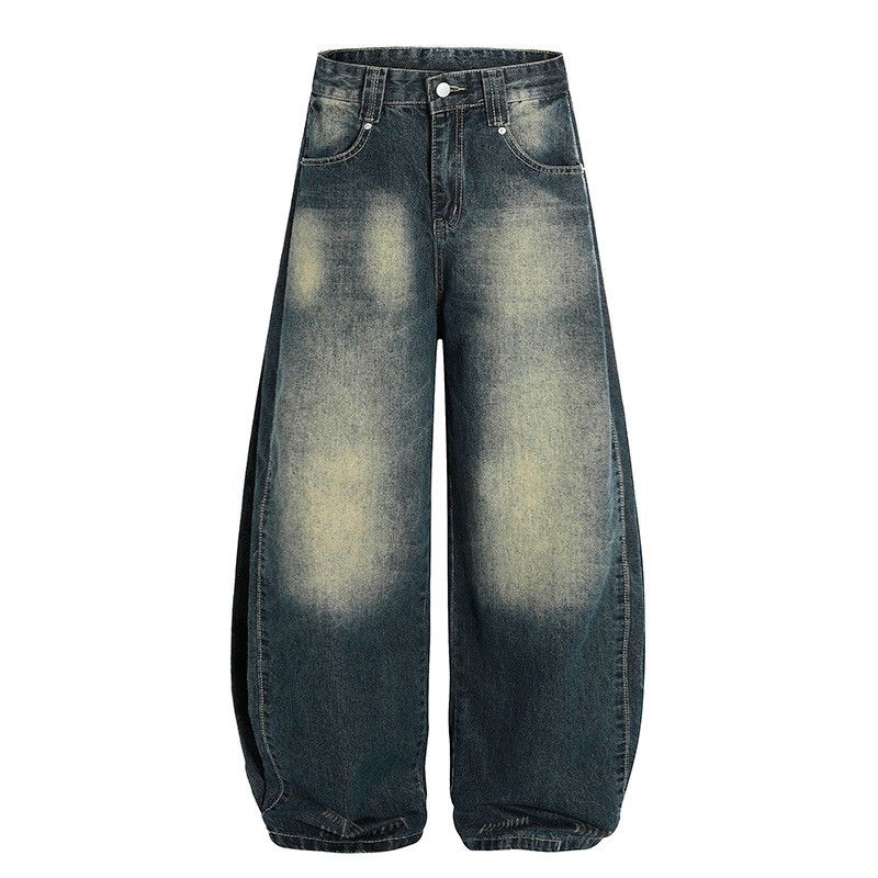 Vintage Retro washed distressed jeans for men Size US 32 / EU 48 - 1 Thumbnail