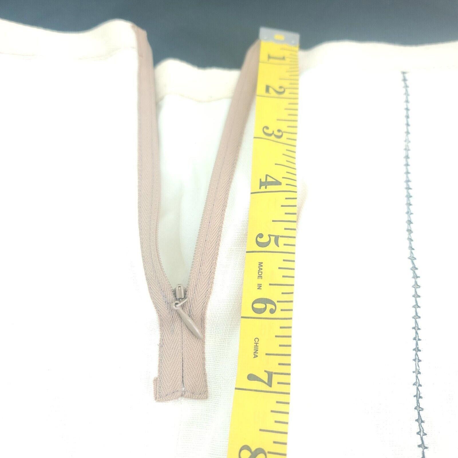 Designer Rozae Nichols Size Cream Black Pencil Skirt Size 28" / US 6 / IT 42 - 8 Thumbnail