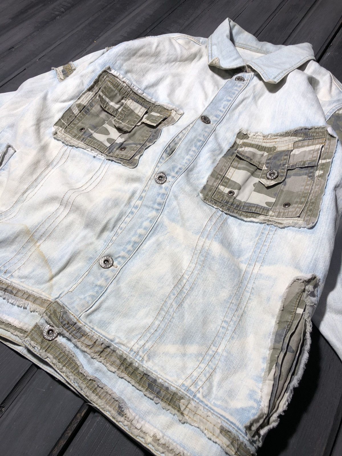 Hysteric Glamour × Japanese Brand VTG STREETWEAR KAPITAL JAPANESE STYLE CAMO JEANS JACKET 90S Size US M / EU 48-50 / 2 - 4 Thumbnail