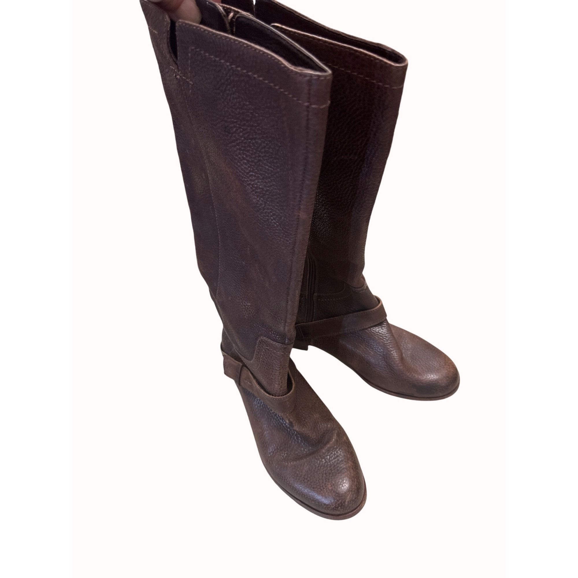 Ugg UGG women’s leather sheepskin brown mid calf boots shoes siz Size US 6 / IT 36 - 15 Thumbnail