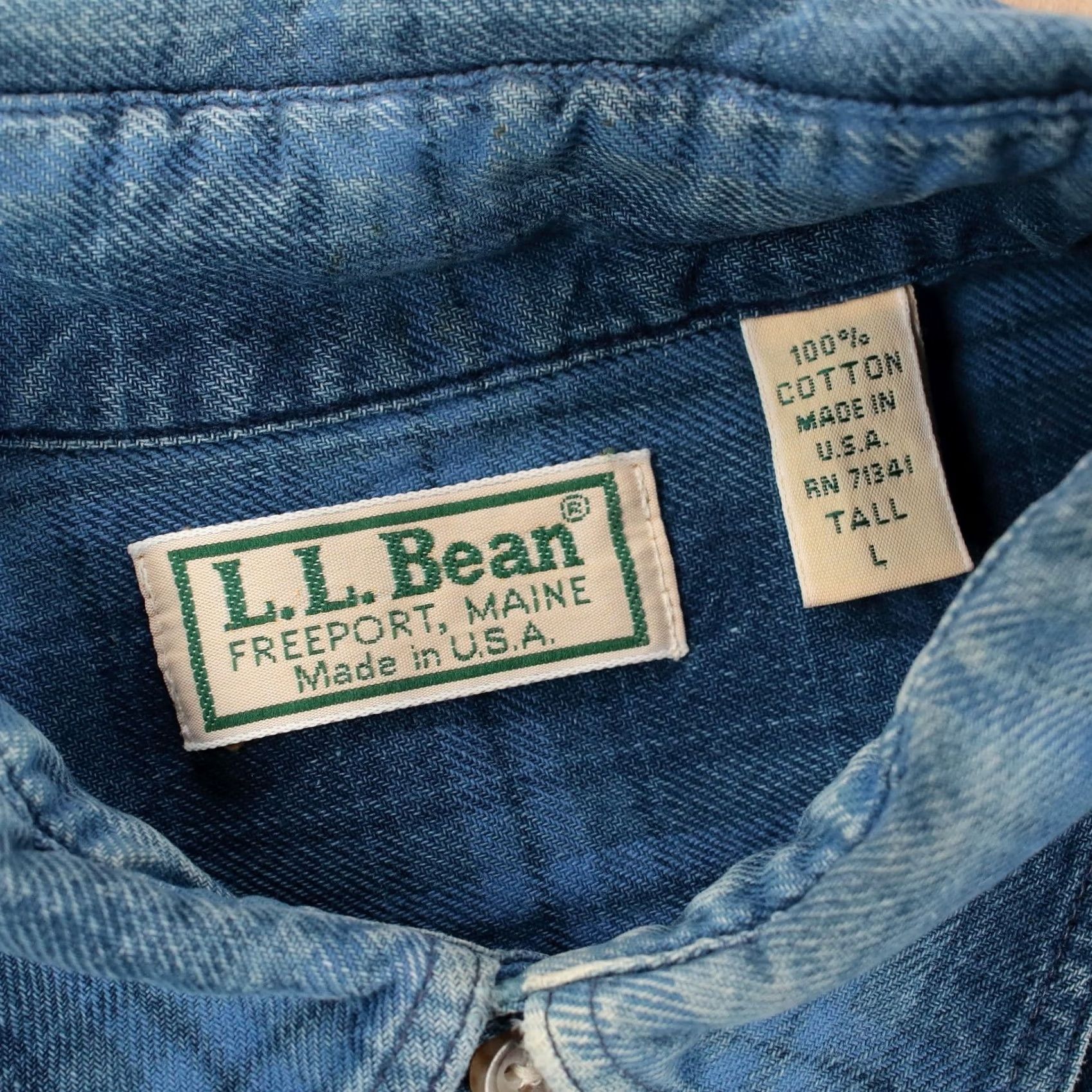 Vintage vtg 90s LL BEAN flannel shirt LARGE TALL cotton plaid checks usa grunge indie Size US L / EU 52-54 / 3 - 8 Thumbnail
