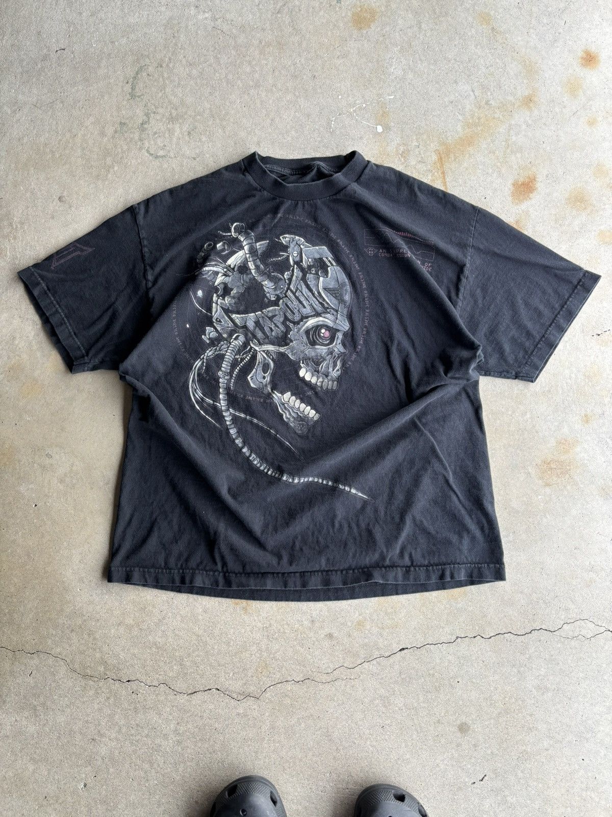 Tapout Vintage Terminator Grunge Tapout Grail Faded Black Tee Size US XL / EU 56 / 4 - 1 Thumbnail