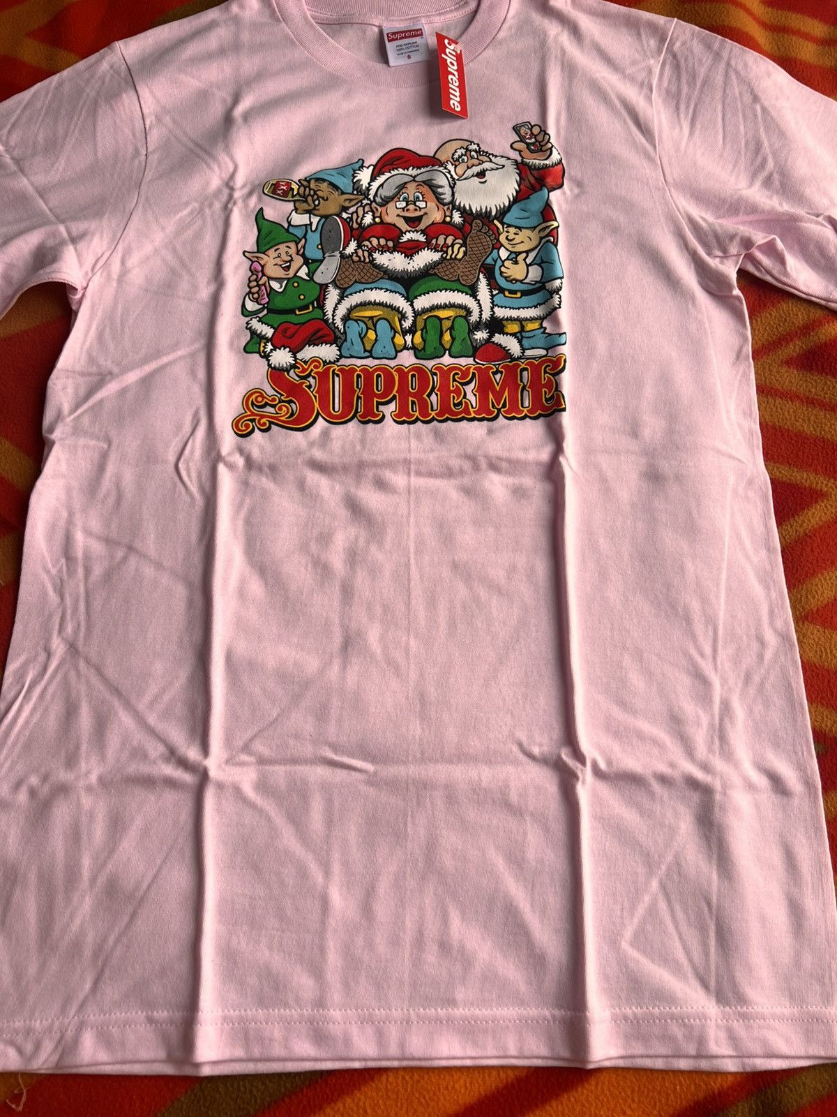 Supreme S - Supreme Naughty Tee Pink santa tshirt Dwarfs holiday Size US S / EU 44-46 / 1 - 7 Thumbnail