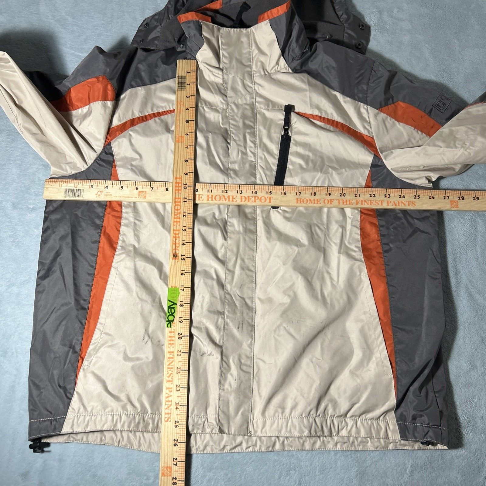 Chaps Retro Striped Chore Hoodie Men Large Hidden Hood Barn Jacket Size US L / EU 52-54 / 3 - 7 Thumbnail