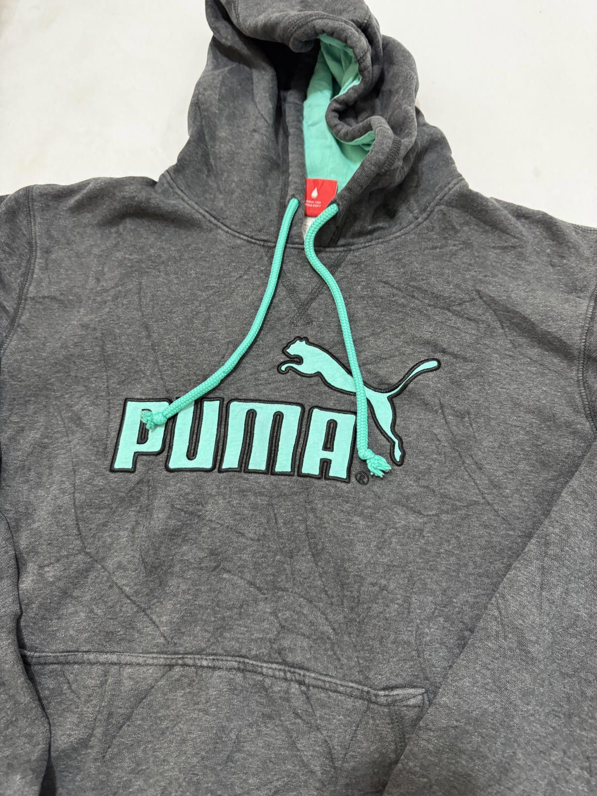 Puma Puma Men's Gray Hoodie with Teal Accents Size US L / EU 52-54 / 3 - 3 Thumbnail