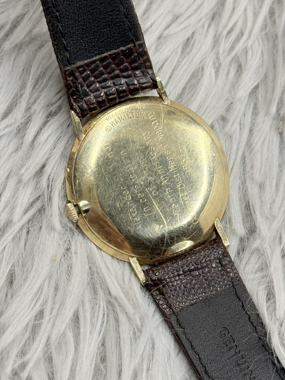 Vintage Vintage HAMILTON THINLINE Manual Men’s Watch 14K Solid Gold Size ONE SIZE - 12 Thumbnail