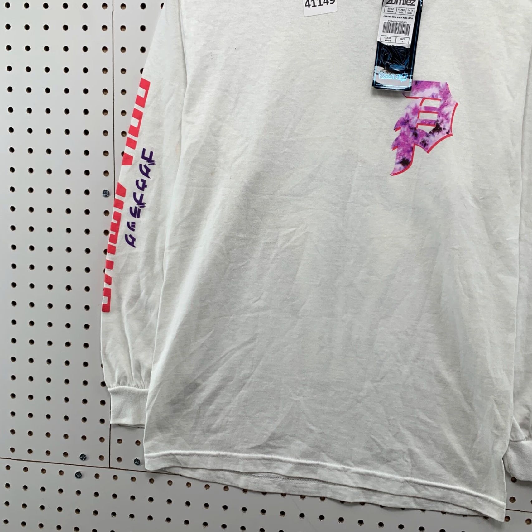 Vintage VINTAGE Dragon Ball Z T-Shirt Mens Small Long Sleeve Anime White 90s Graphic Print Size US S / EU 44-46 / 1 - 5 Thumbnail