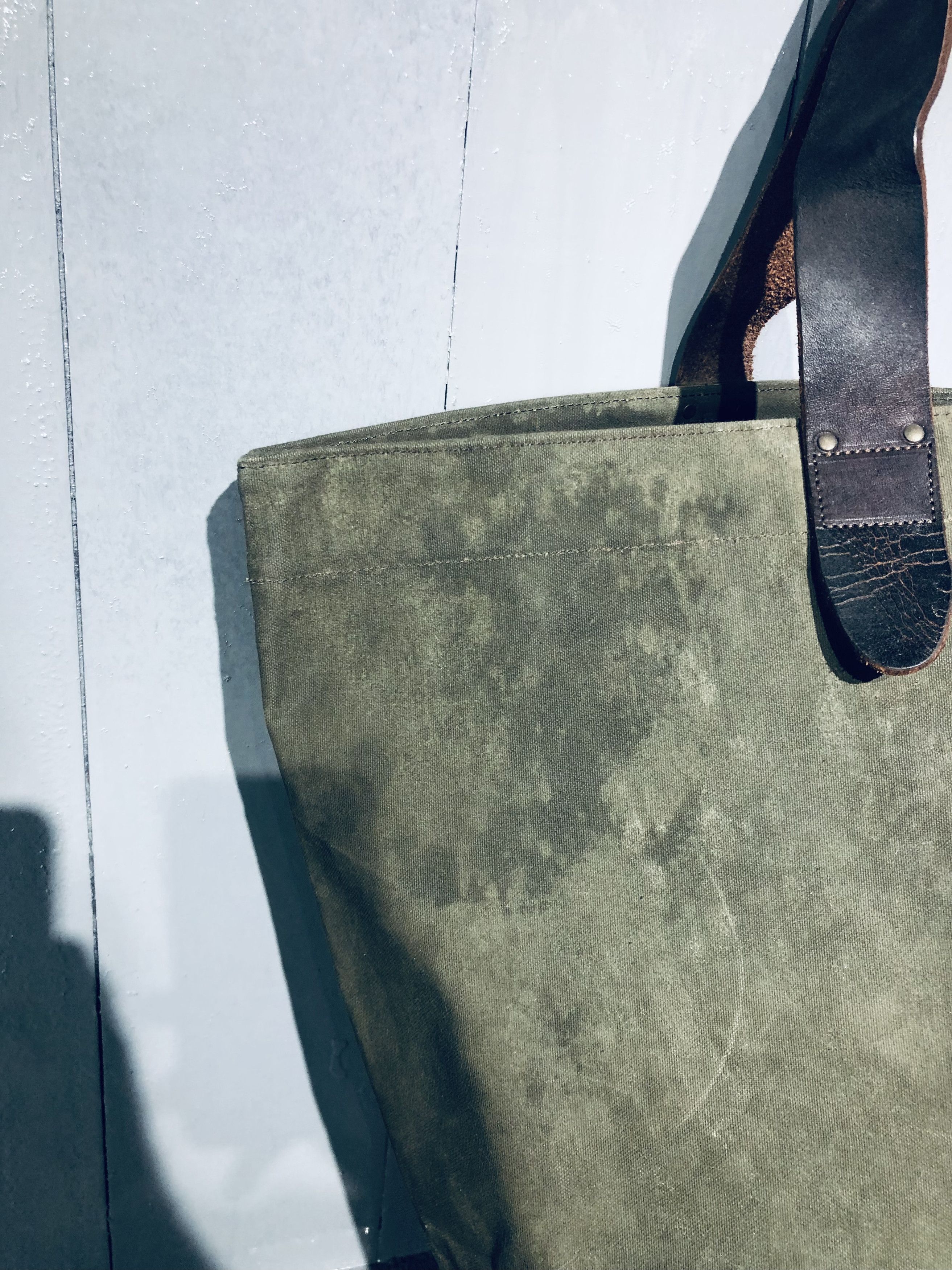 Canvas × Japanese Brand × Leather JAPANESE STREETWEAR FASHION STYLE CANVAS LEATHER TOTEBAG Size ONE SIZE - 9 Thumbnail
