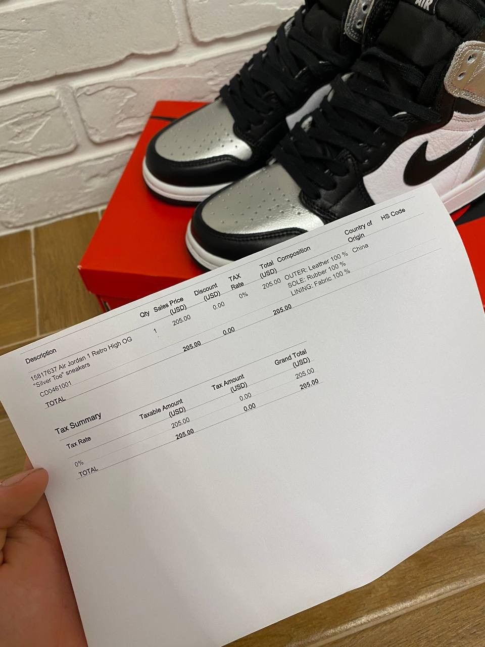 Jordan Brand Nike Jordan 1 Retro High Silver Toe (W) CD0461-001 Size US 6.5 / IT 36.5 - 7 Thumbnail