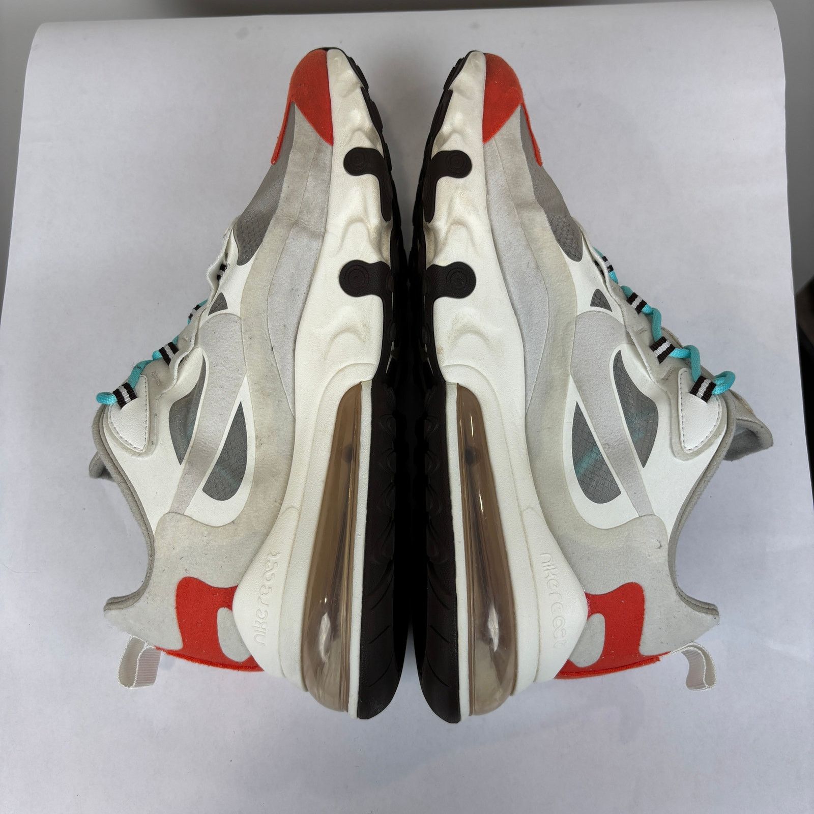 Nike Nike Air Max 270 React Light Beige Chalk Running Shoes 11.5 Size US 11.5 / EU 44-45 - 7 Thumbnail