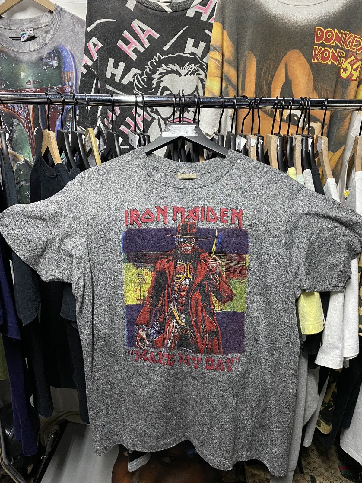 Vintage 90’s Vintage Iron Maiden Band Tee Shirt Medium Size US M / EU 48-50 / 2 - 3 Thumbnail