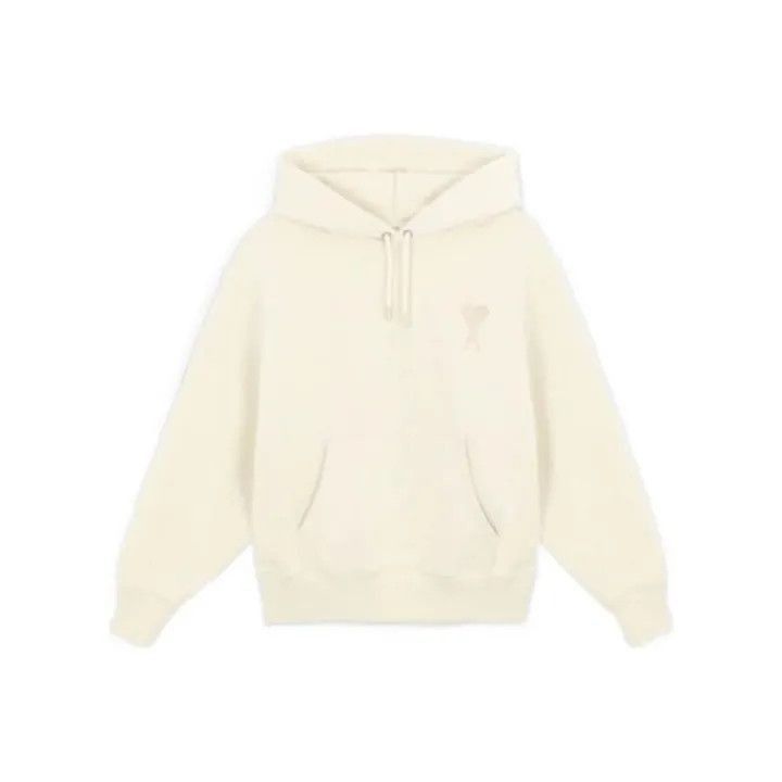 AMI AMIPARIS Heart Hoodie for Couples in Beige -2507 Size US S / EU 44-46 / 1 - 1 Thumbnail