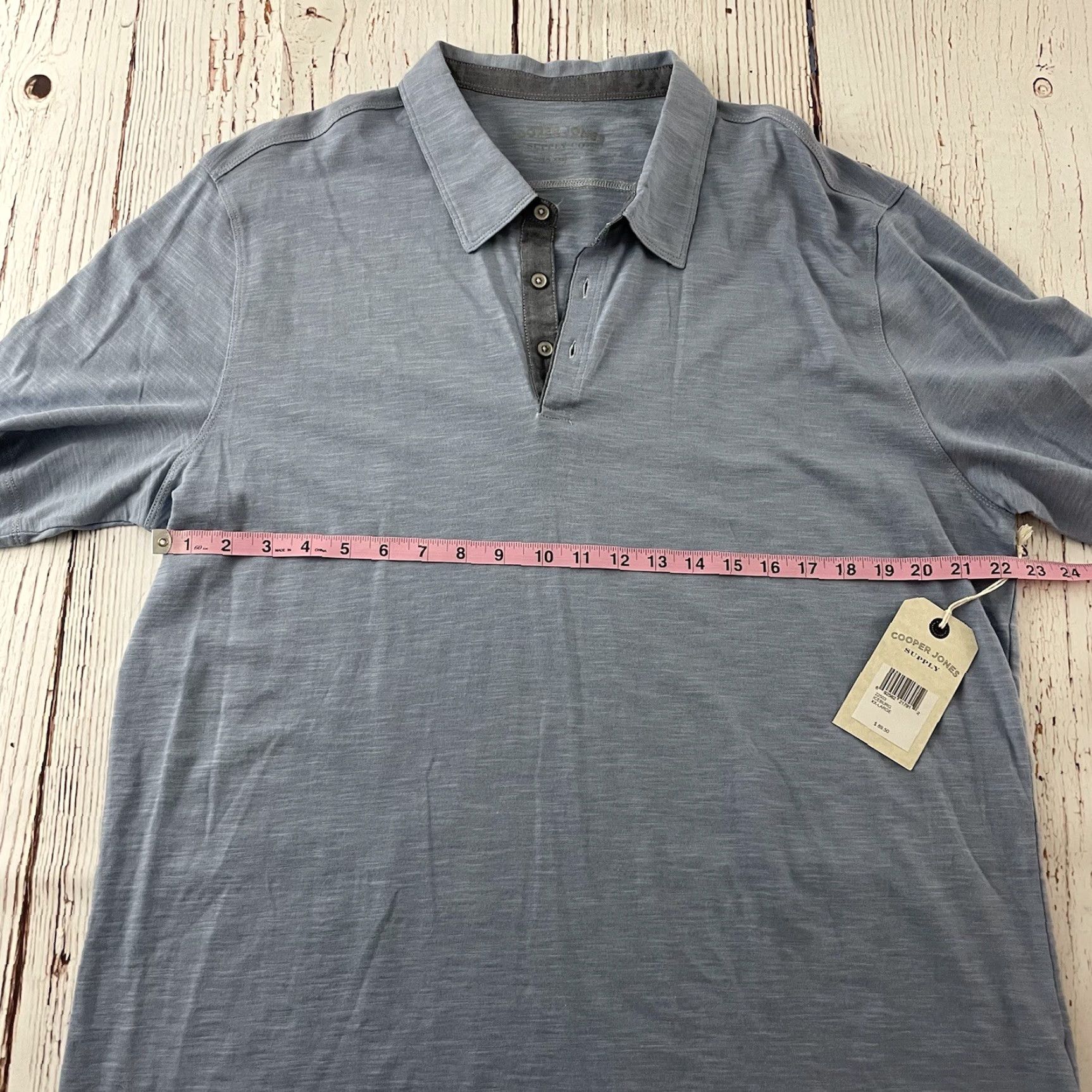 Vintage Cooper Jones Supply Short Sleeve Polo Shirt Men's XXL Blue Button-Up Shirt Size US XXL / EU 58 / 5 - 5 Thumbnail