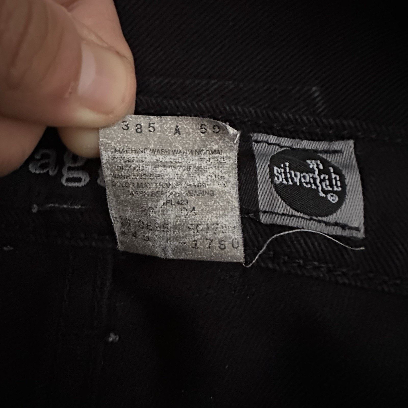 Levi's × Vintage Vintage 90s Levi’s Silvertab Black Baggy Denim Jeans 34x32 Size US 34 / EU 50 - 8 Thumbnail