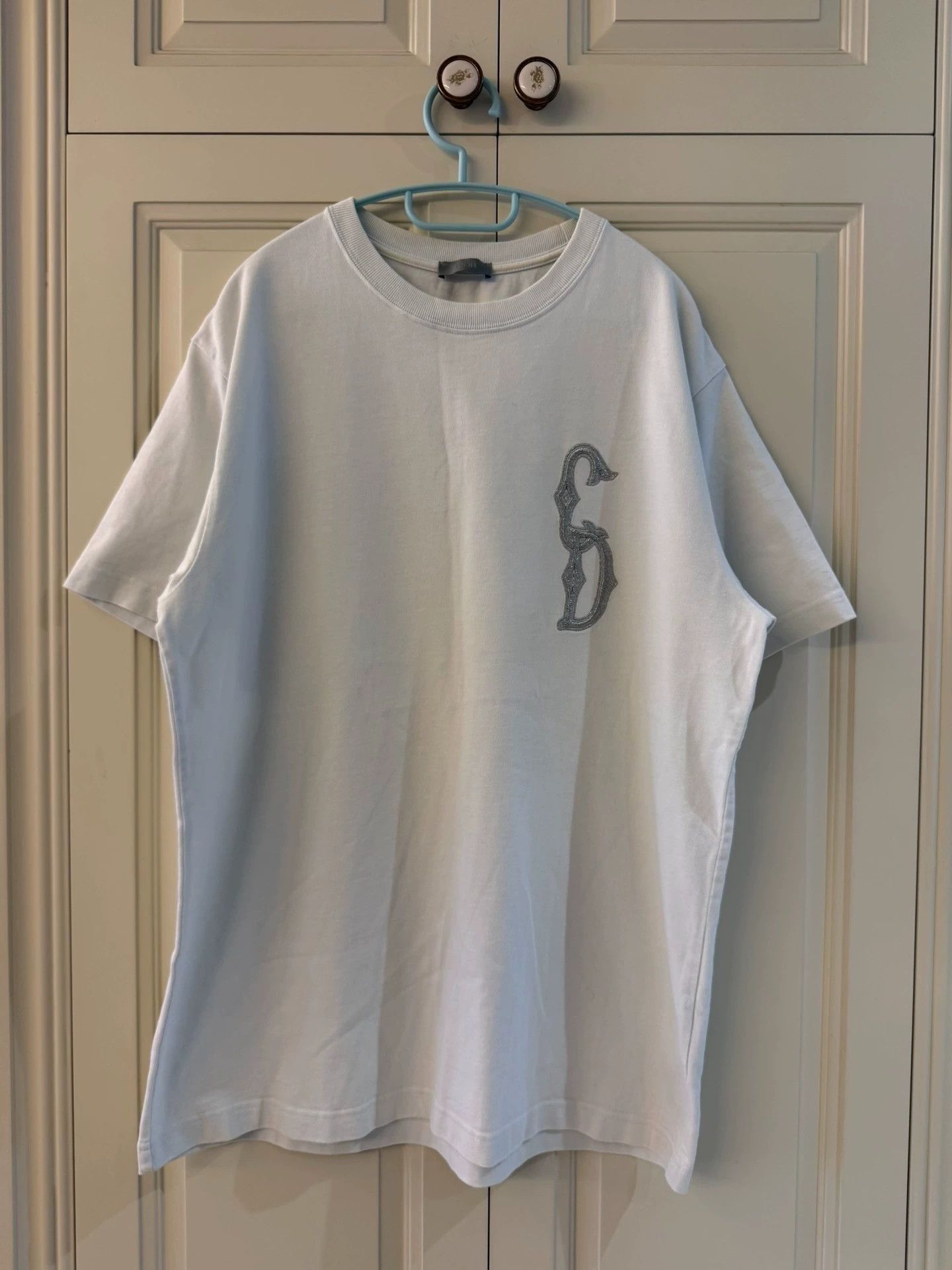 Dior dior embroidered short sleeve t-shirt Size L / US 10 / IT 46 - 1 Thumbnail