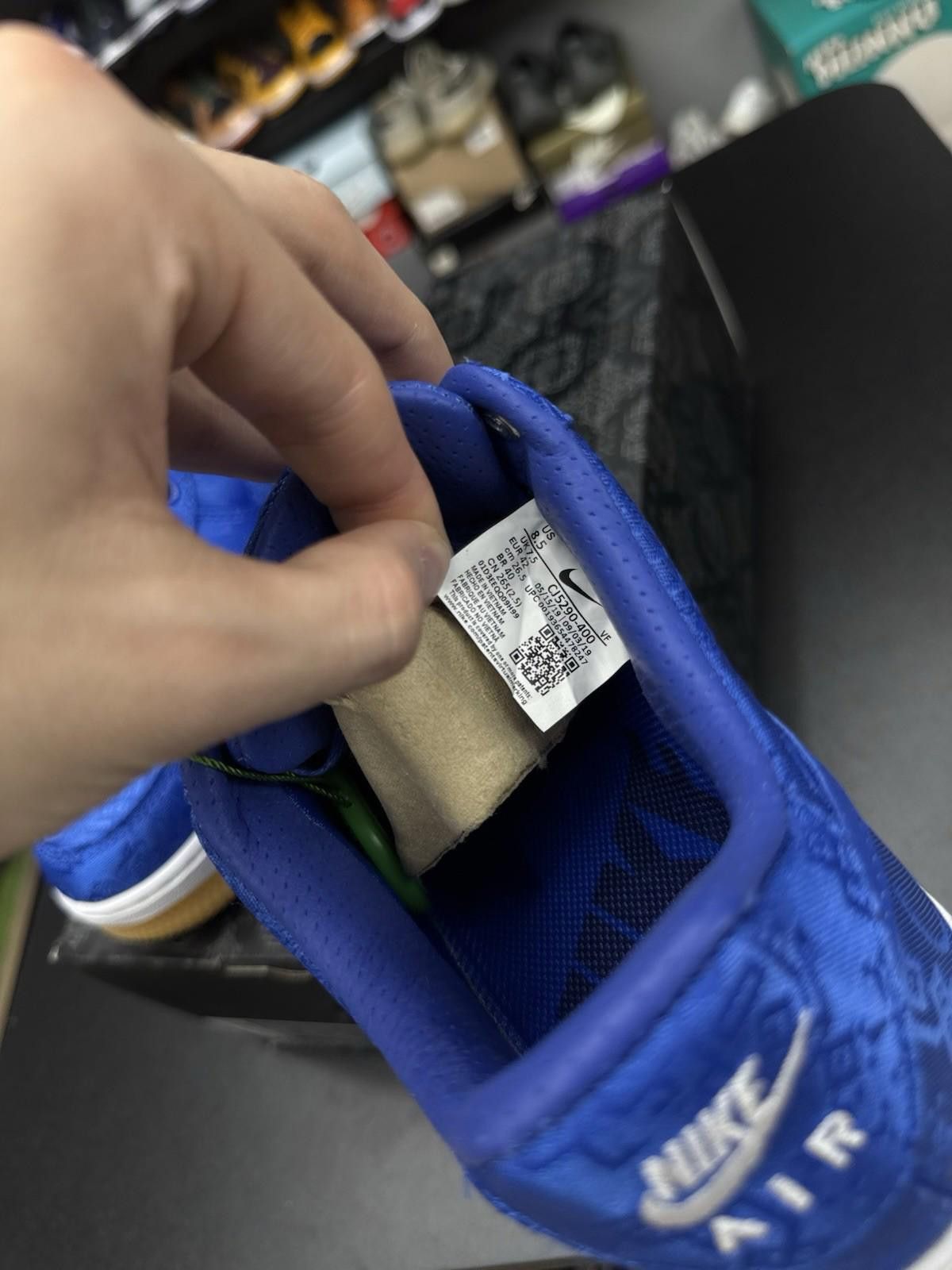 Nike Size 8.5 - CLOT x Nike Air Force 1 CJ5290-400 Blue White Size US 8.5 / EU 41-42 - 7 Thumbnail