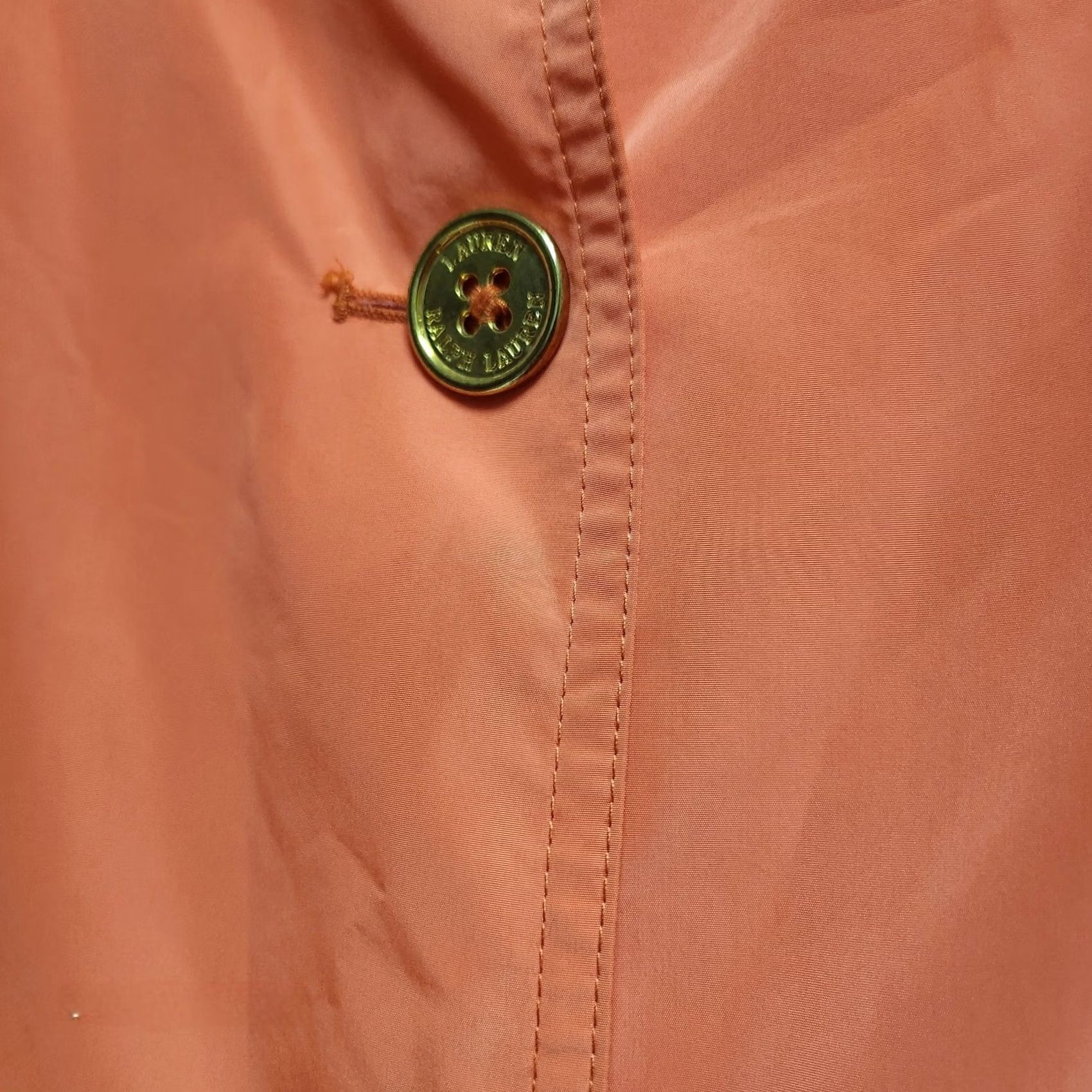 Ralph Lauren Lauren Ralph Lauren Womens Button Up Rain Coat Jacket Medium Orange Lightweight Size M / US 6-8 / IT 42-44 - 3 Thumbnail
