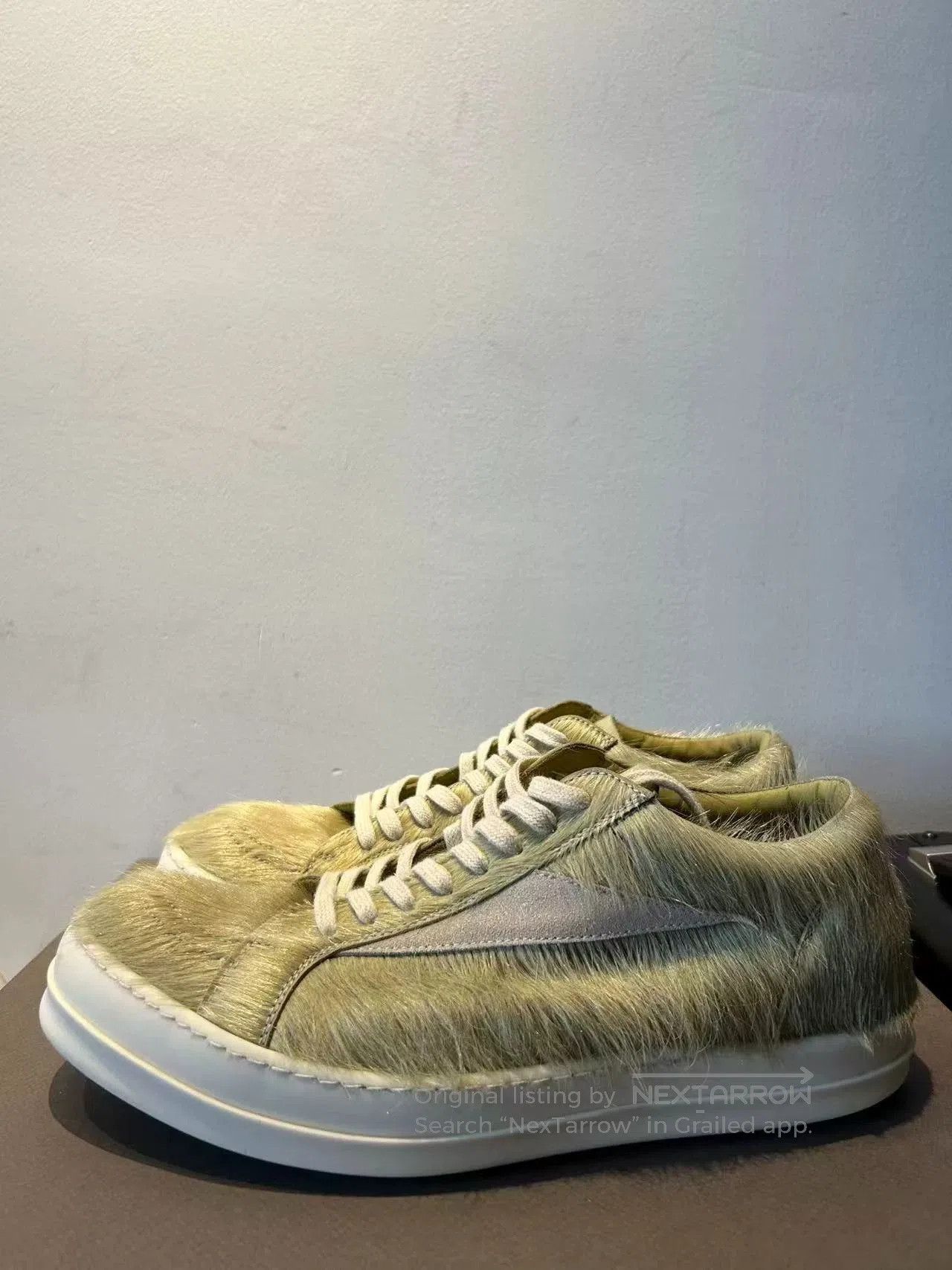 Rick Owens Rick Owens Green Hairy Sneakers Size 43. Size US 10 / EU 43 - 2 Thumbnail