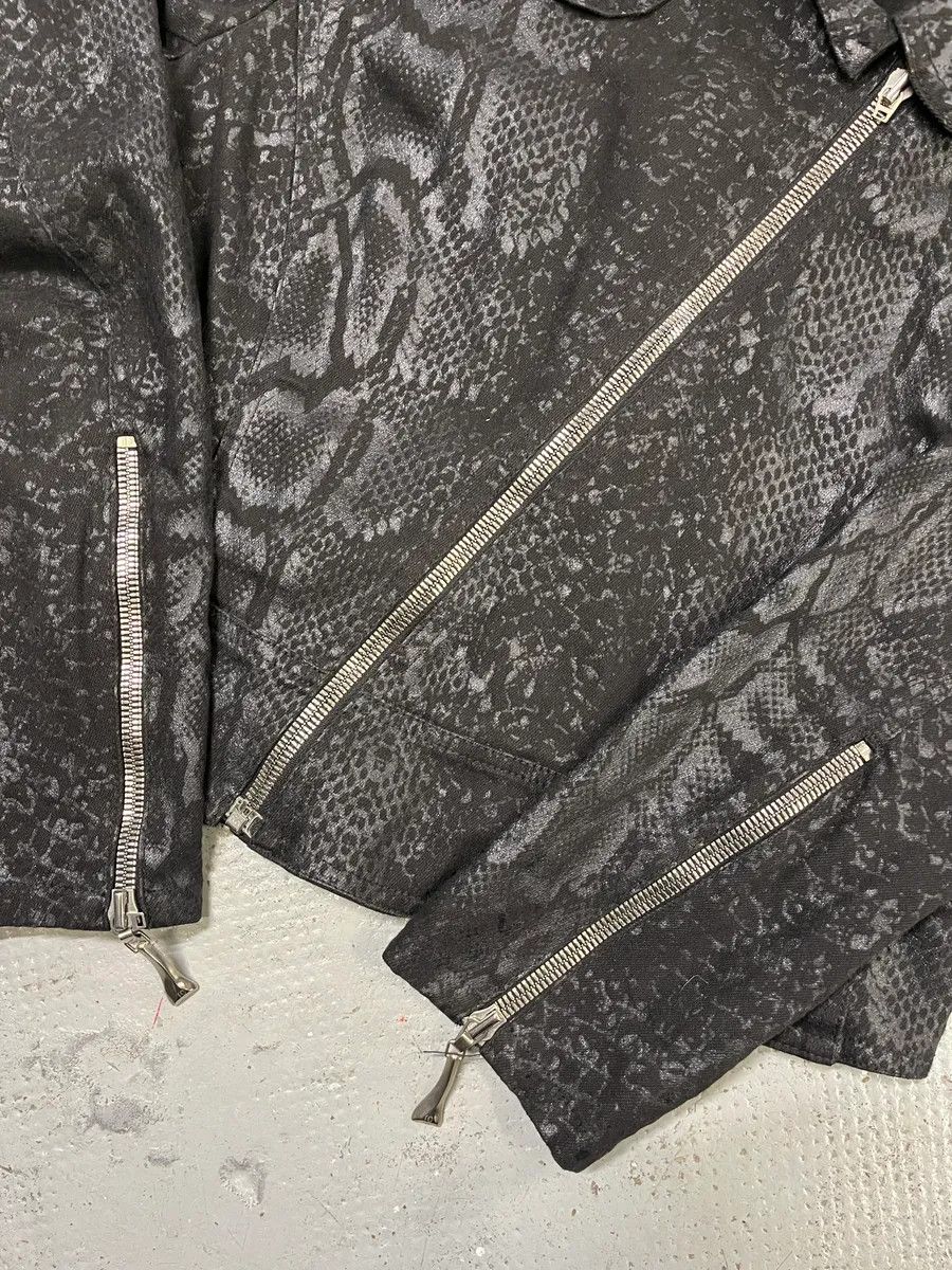 Roberto Cavalli FW1999 Roberto Cavalli Black Obscure Leopard Print Biker Jacket Size M / US 6-8 / IT 42-44 - 5 Thumbnail