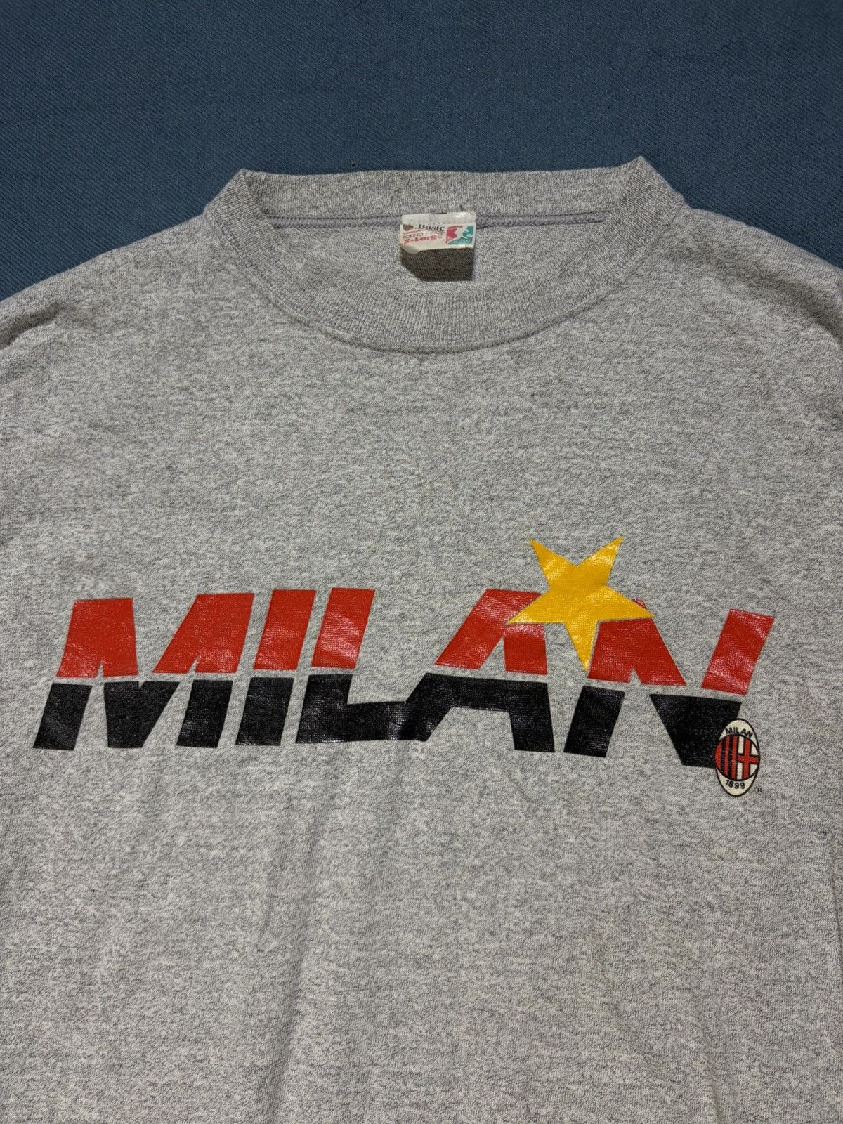 Vintage 1990s Basic Sportswear AC Milan Serie A Classic Sweatshirt Size US XL / EU 56 / 4 - 3 Thumbnail