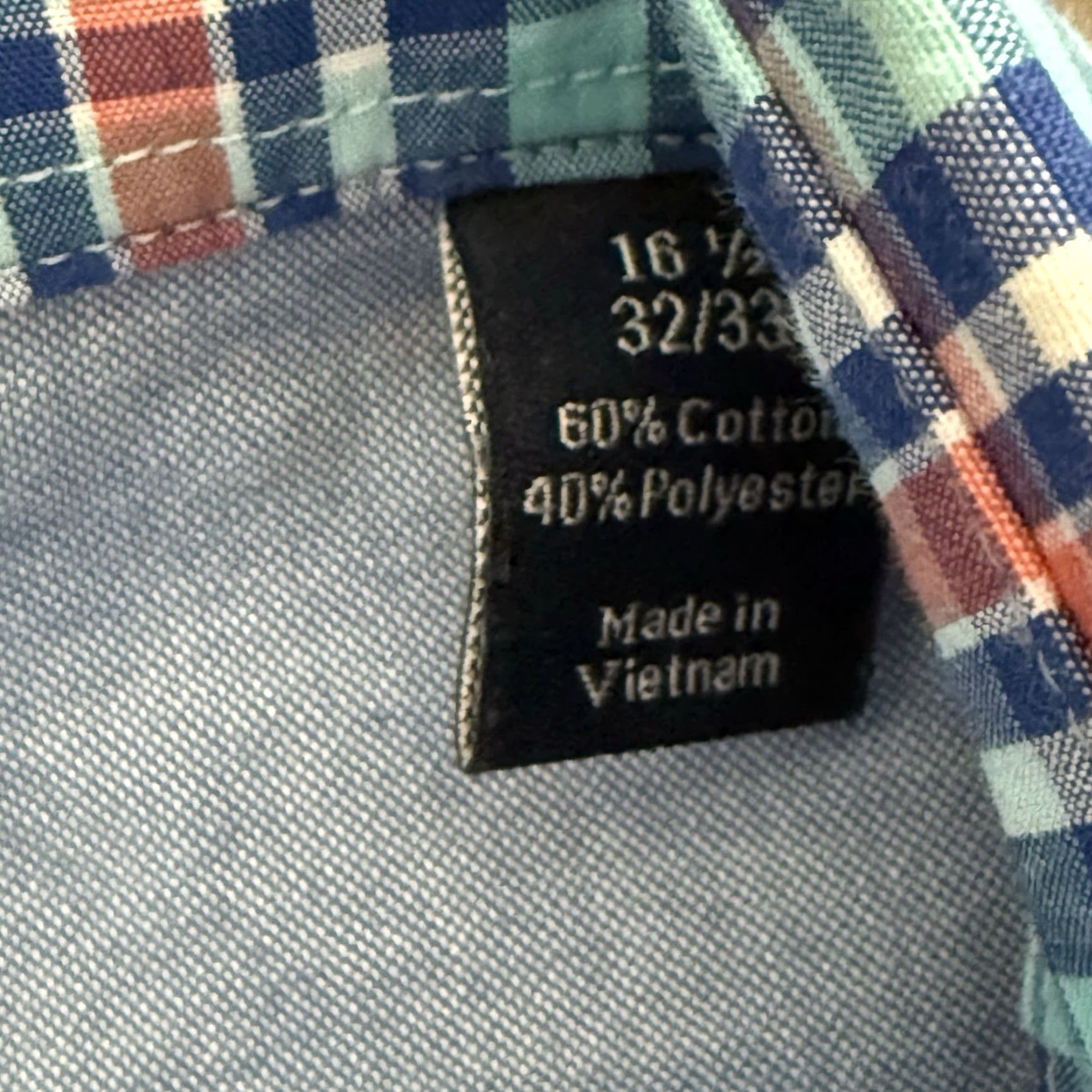 Original Penguin Original Penguin Shirt Mens 16.5 32/33 Blue Heritage Slim Fit Plaid Button Up Size US XL / EU 56 / 4 - 4 Thumbnail