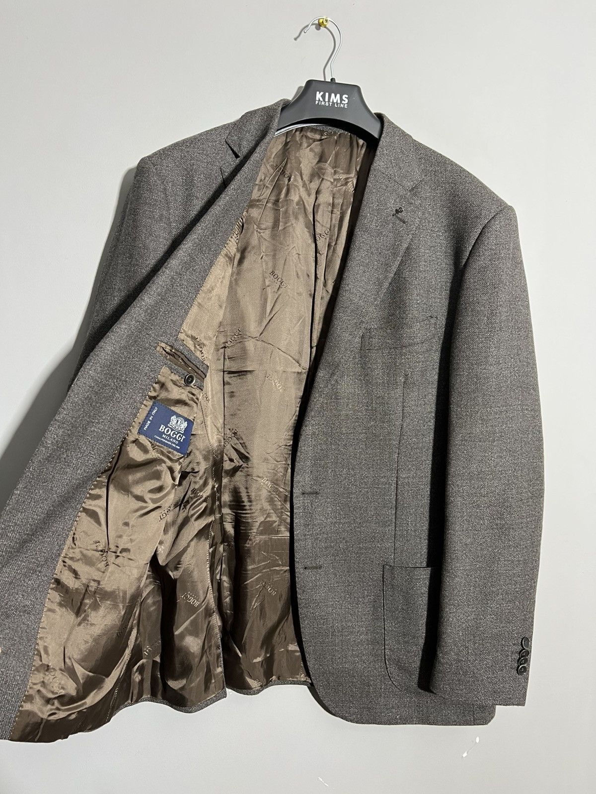Boggi Boggi Milano Brown Gray Blazer Two Button Classic Jacket Size US XL / EU 56 / 4 - 11 Thumbnail