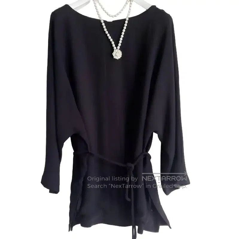 Valentino Valentino Black Long Sleeve Shirt with Belt . Size M / US 6-8 / IT 42-44 - 4 Thumbnail