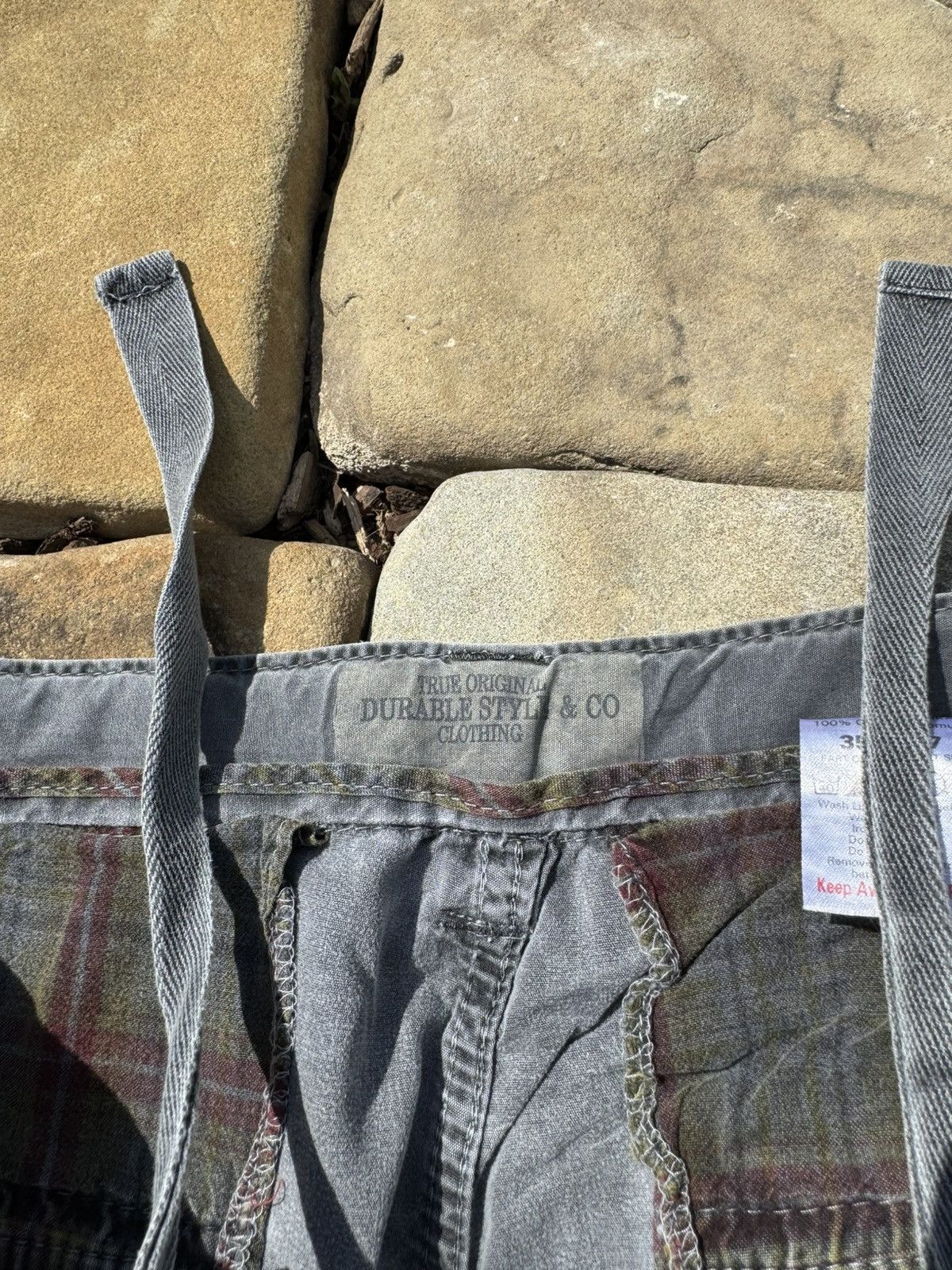 Other Vintage Baggy Stone Washed Y2k Cargo Pants Size US 34 / EU 50 - 5 Thumbnail