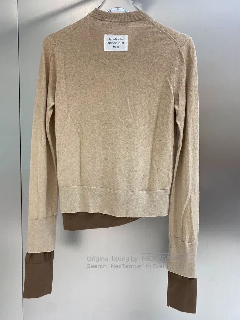 Acne Studios Acne Studios Khaki Knit Cardigan Size XXS / US 00 / IT 34 - 2 Thumbnail