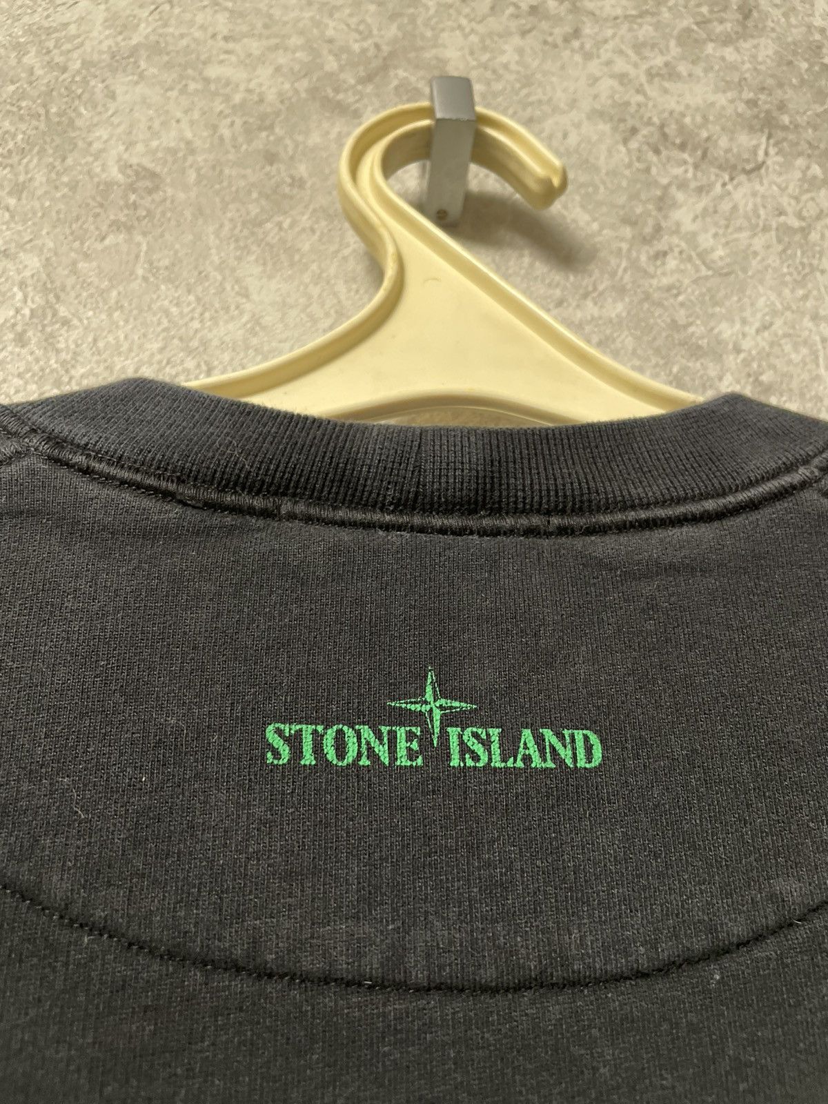 Stone Island Stone Island Big Logo Print Black Sweatshirt Crewneck Size US XL / EU 56 / 4 - 24 Thumbnail