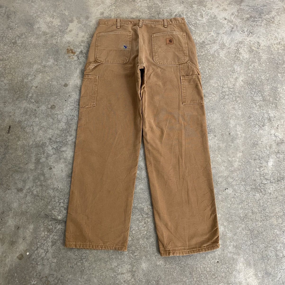Carhartt Vintage Carhartt Blanket Lined Tan Carpenter Work Pants Size US 34 / EU 50 - 15 Thumbnail
