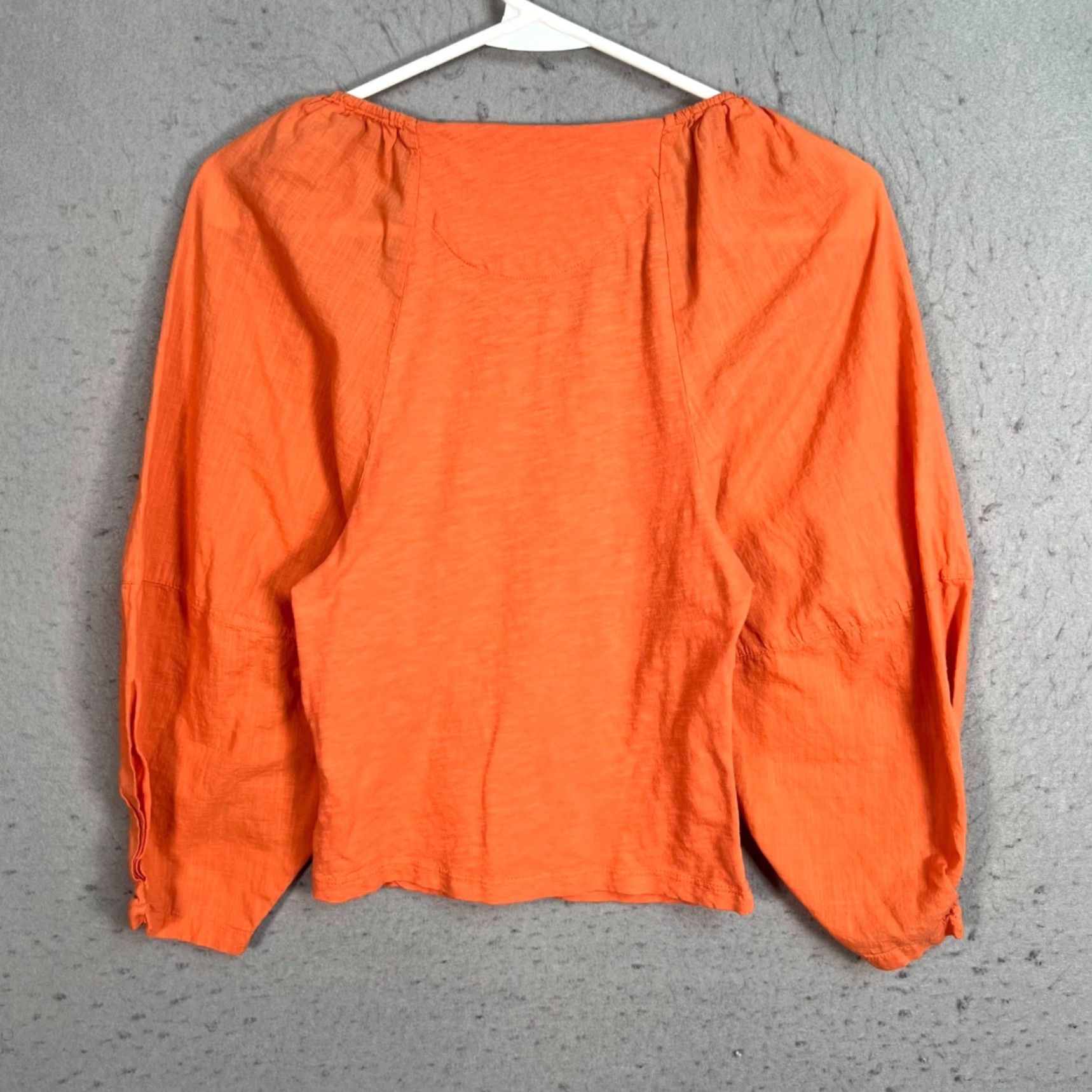 Anthropologie VINTAGE Anthropologie Orange Long Sleeve Cotton Blouse Womens Size Small Size S / US 4 / IT 40 - 2 Thumbnail