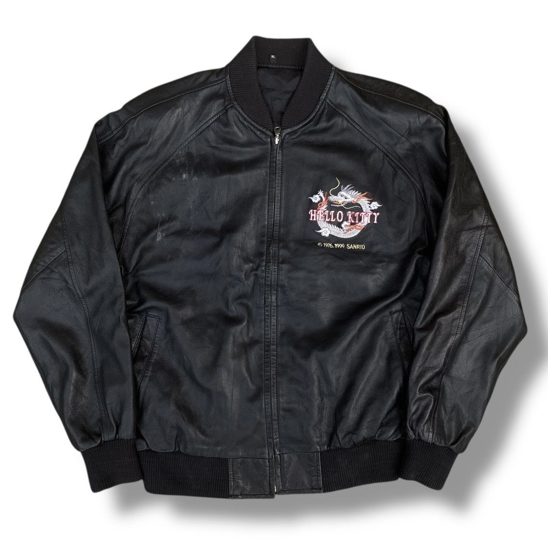 Anime Vintage 90s Hello Kitty Sukajan Genuine Leather Jacket Size US L / EU 52-54 / 3 - 2 Thumbnail