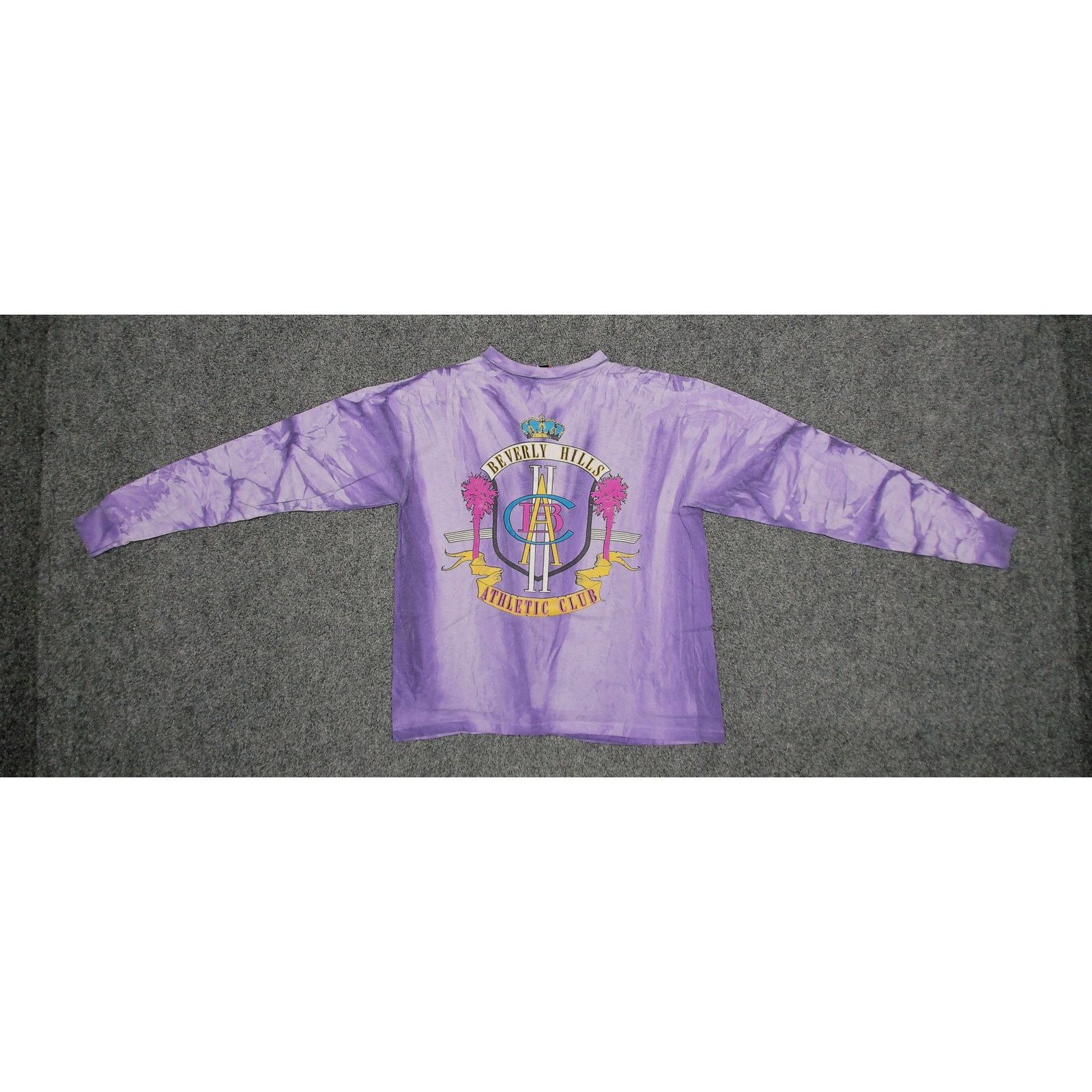 Vintage 90s Beverly Hills Athletic Club Single Stitch Tie Dye L/S Size L / US 10 / IT 46 - 5 Thumbnail