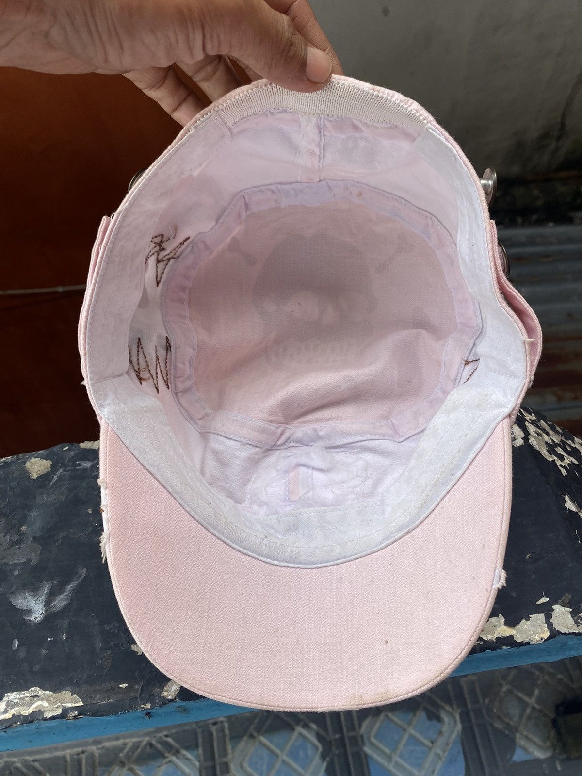 If Six Was Nine × Japanese Brand × Le Grande Bleu (L.G.B.) Skull distressed patrol cap Size ONE SIZE - 9 Thumbnail