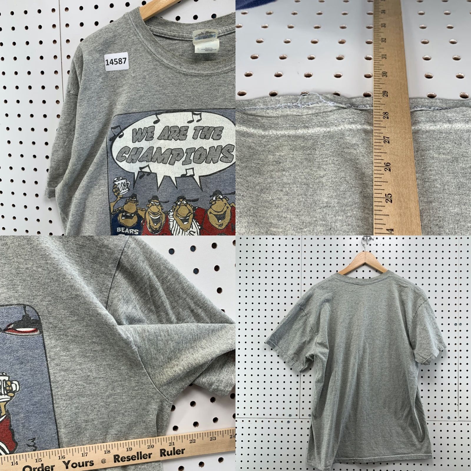 Gildan We Are The Champions Shirt Chicago Teams Bears Blackhawks Cubs Sox Large L Tee Size US L / EU 52-54 / 3 - 11 Thumbnail
