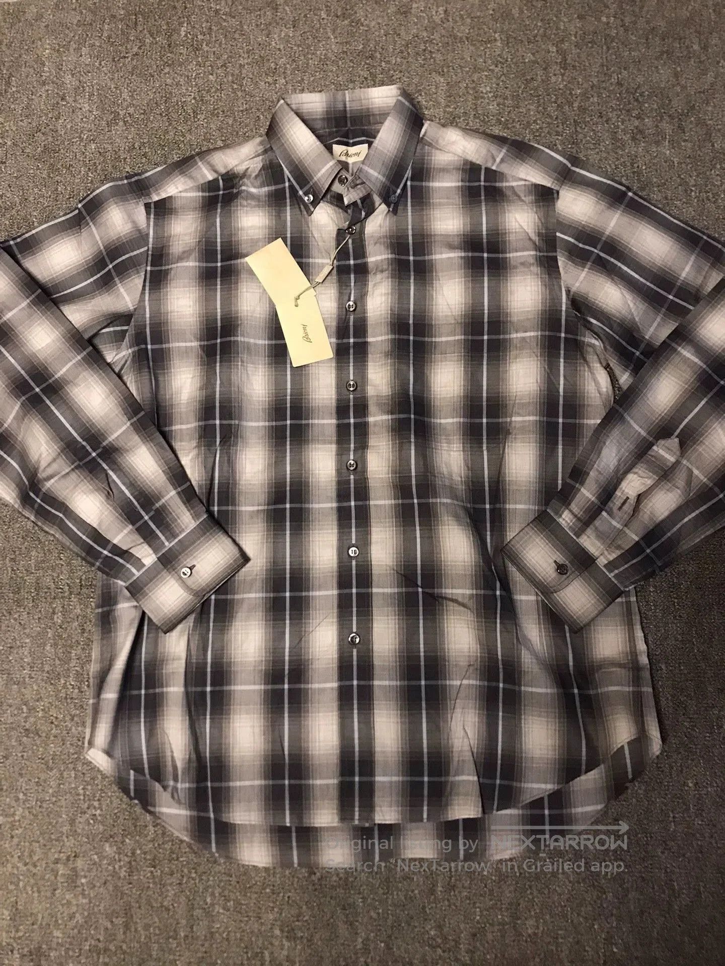 Brioni Multi Plaid Long Sleeve Button Up Shirt. Size US L / EU 52-54 / 3 - 3 Thumbnail