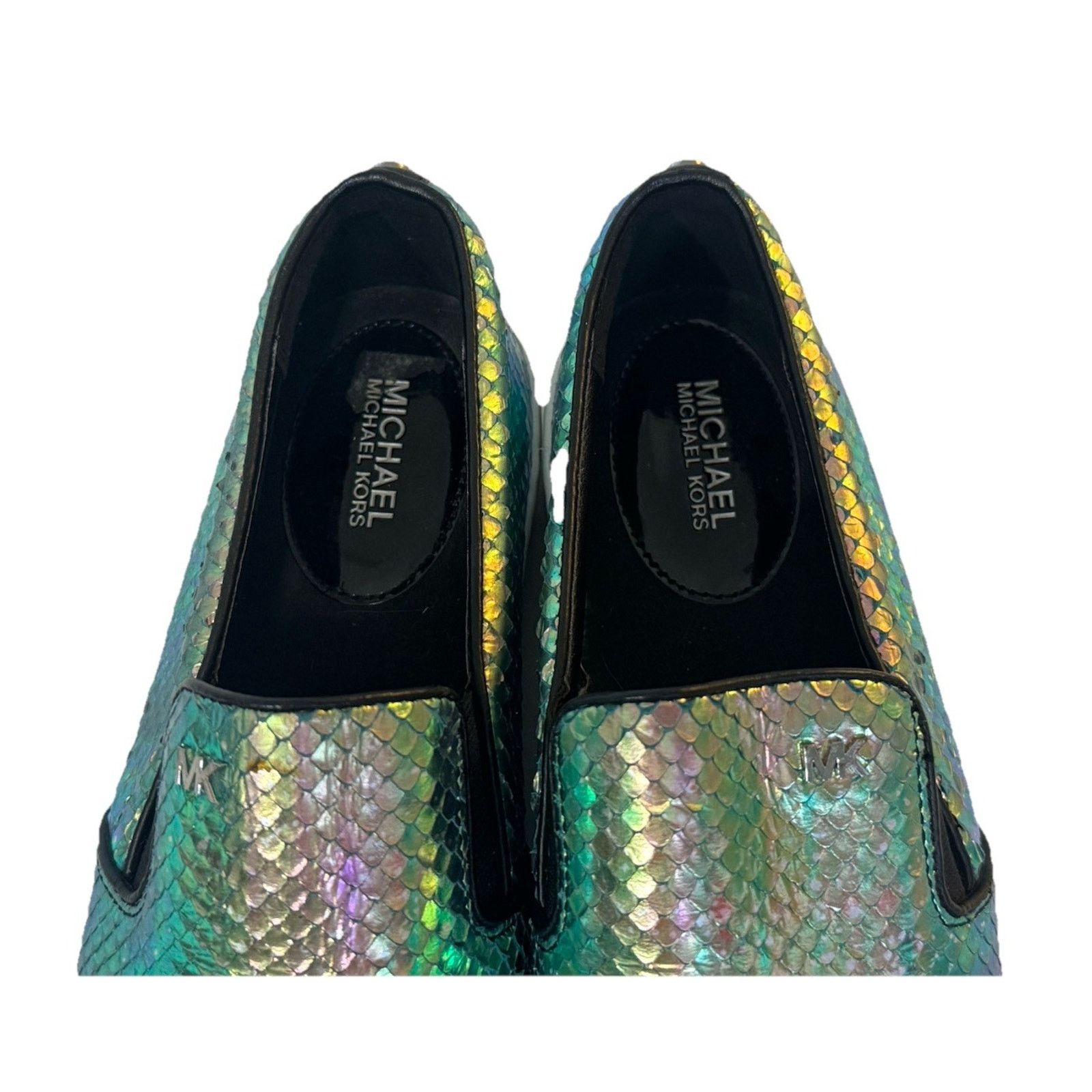 Michael Kors MICHAEL KORS Keaton Iridescent Metallic Snake Shoes Leather Size US 7.5 / IT 37.5 - 4 Thumbnail