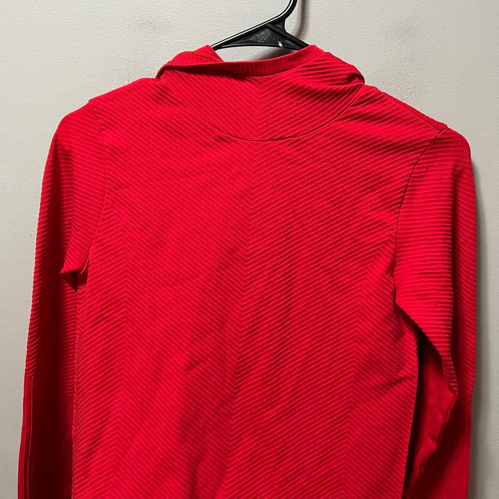 Athleta Athleta Radiant Red Flurry Scuba Hoodie Long Sleeve size XS Size XS / US 0-2 / IT 36-38 - 2 Thumbnail