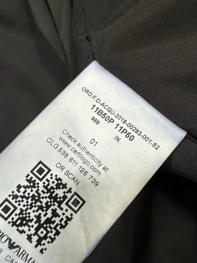 Emporio Armani FW2018 Emporio Armani Biker Padded Black Leather Jacket Size US M / EU 48-50 / 2 - 9 Thumbnail
